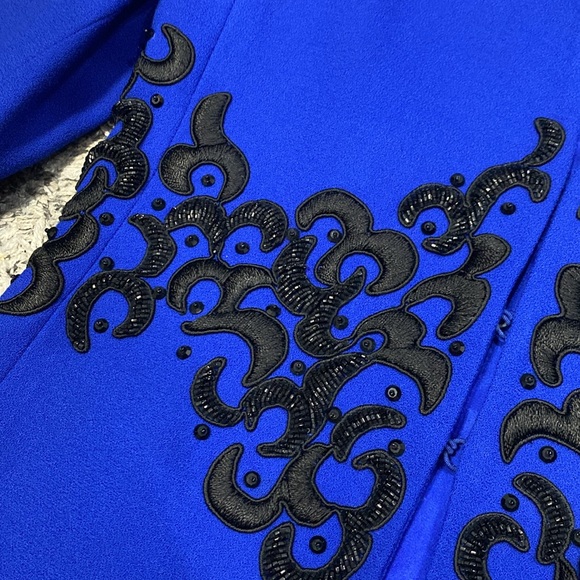 Nolan Miller vintage made Hong Kong blazer with beading embroidered detail sz 8 - Picture 2 of 13